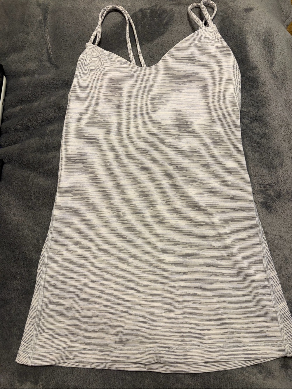lululemon athletica Light Heathered Gray Strappy Tank